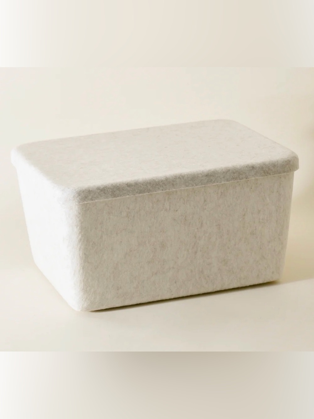 SortJoy The Sculpted Bin - Wide with Lid / Stone